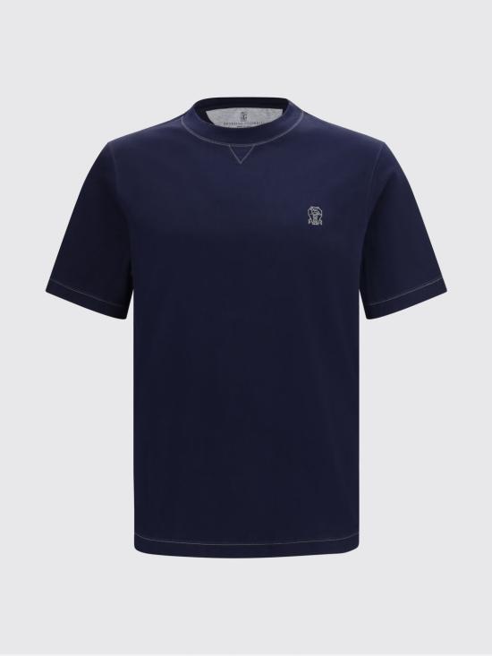 26SS 브루넬로 쿠치넬리 반팔 티셔츠 M0B131328G CW369 Blue - BRUNELLO CUCINELLI