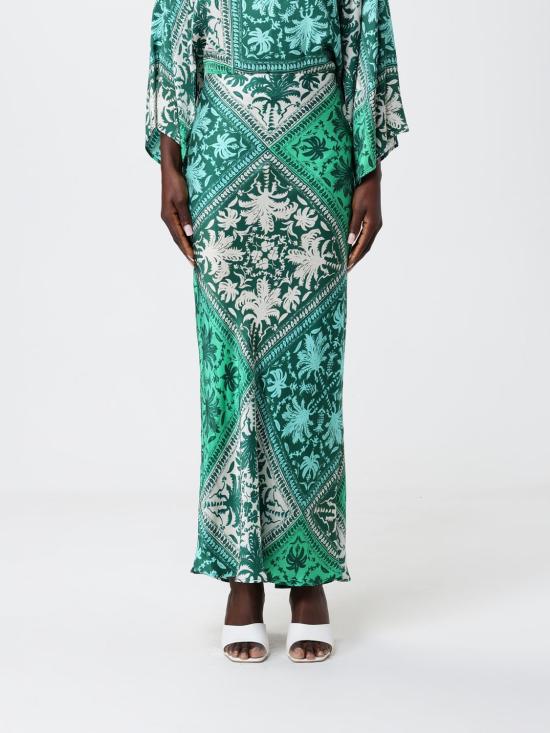 26SS 하니타 롱 스커트 HG10314625 VERDE Green