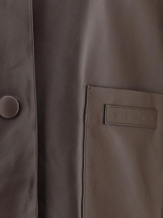 26SS 마르니 가죽 자켓 GIMX0314QUULA736 00M75 Cocoa - MARNI