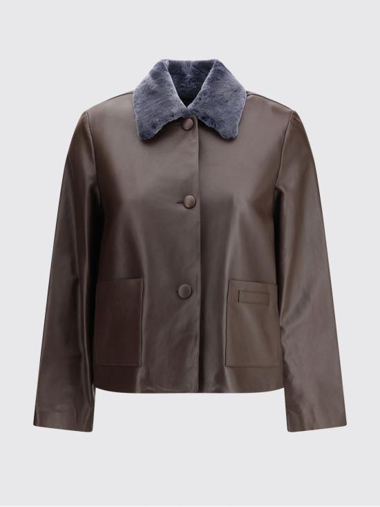 26SS 마르니 가죽 자켓 GIMX0314QUULA736 00M75 Cocoa - MARNI