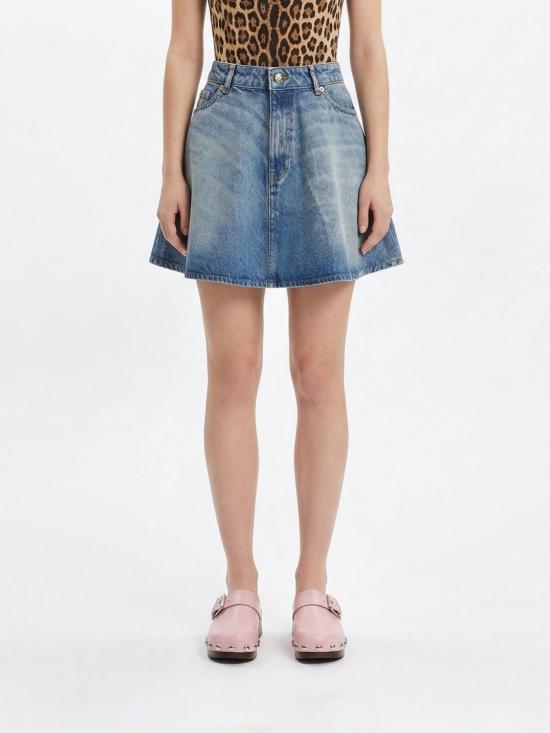 26SS 가니 틴트 리지드 데님 스커트 A1090088 567 Blue