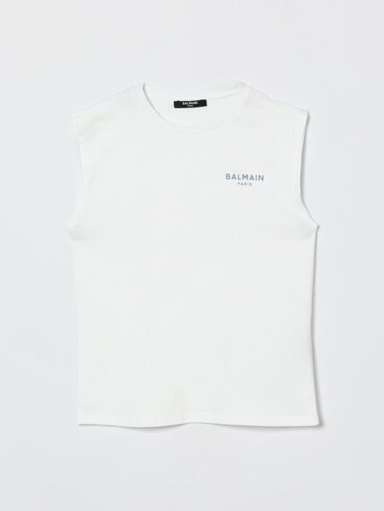 26SS [키즈] 발망 티셔츠 BY8Q42Z3672 100BL White