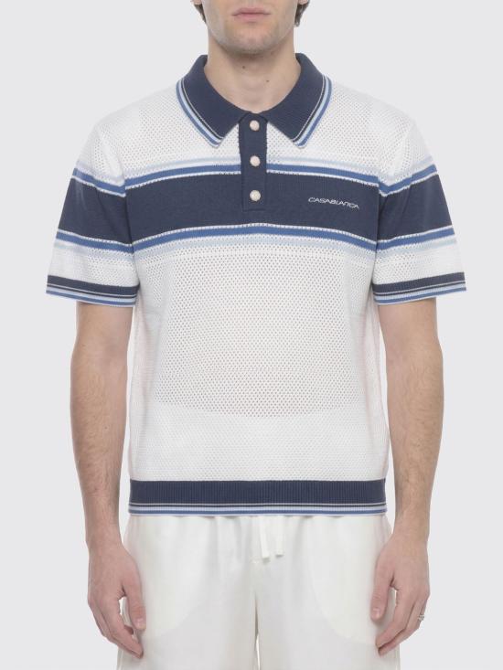 26SS 카사블랑카 폴로 티셔츠 MSS26KW1304 01 White