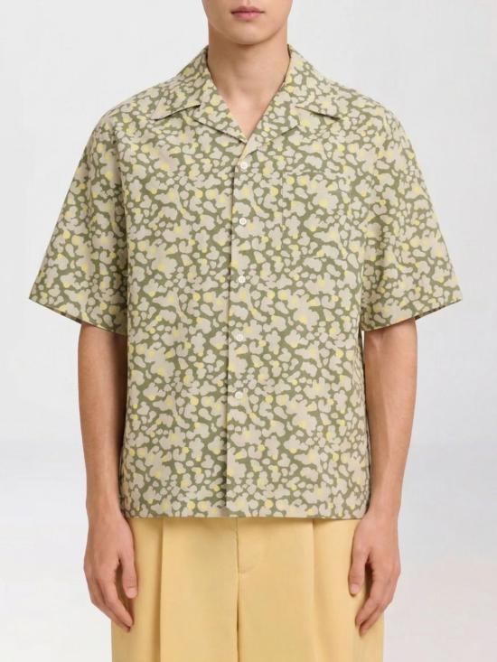 26SS 마르니 반팔 셔츠 CUMU0213A5UTC576 VIV56 Moss Green