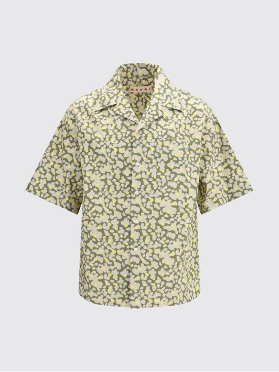 26SS 마르니 반팔 셔츠 CUMU0213A5UTC576 VIV56 Moss Green - MARNI