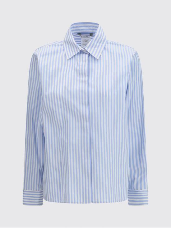 26SS 막스마라 아켄니 코튼 스트라이프 셔츠 2611111111600 002 White - MAX MARA