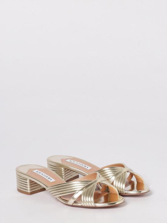 26SS 아쿠아주라 힐/펌프스 SUDMIDS3LAM FD5 Gold - AQUAZZURA