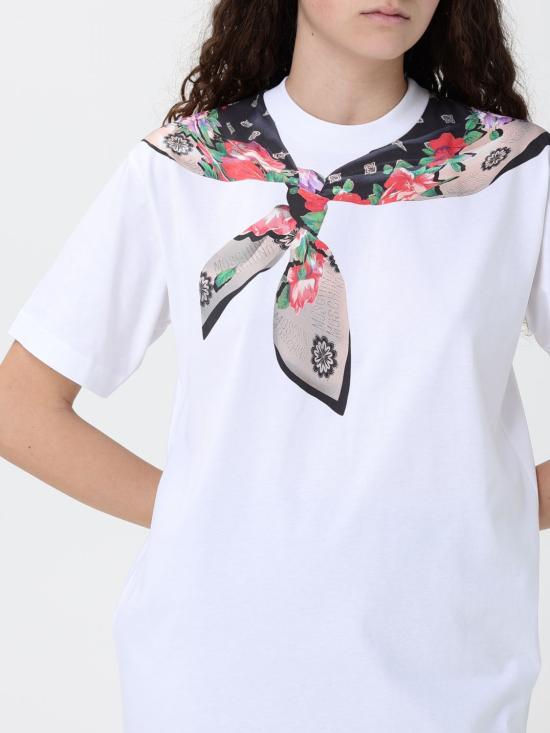 26SS 모스키노 반팔 티셔츠 07270541 1001 White - MOSCHINO