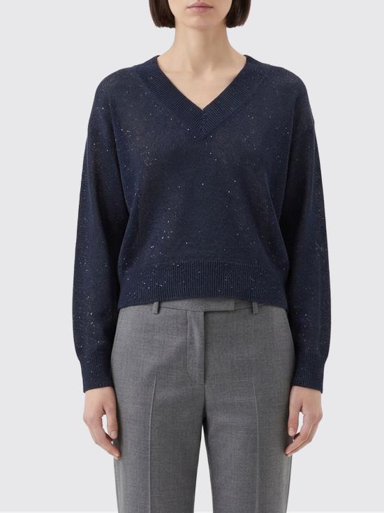 26SS 브루넬로 쿠치넬리 스웨터 MDT746412 C4224 Ocean