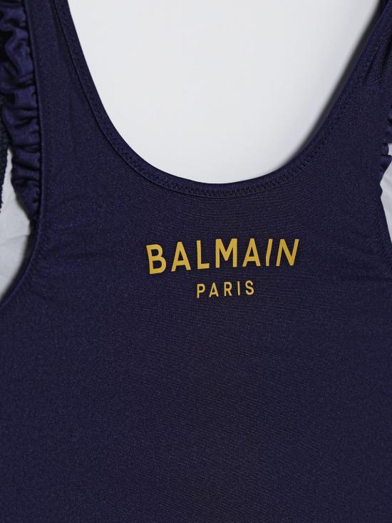 26SS [키즈] 발망 원피스 수영복 BYCA19Z0005 617OR Blue - BALMAIN