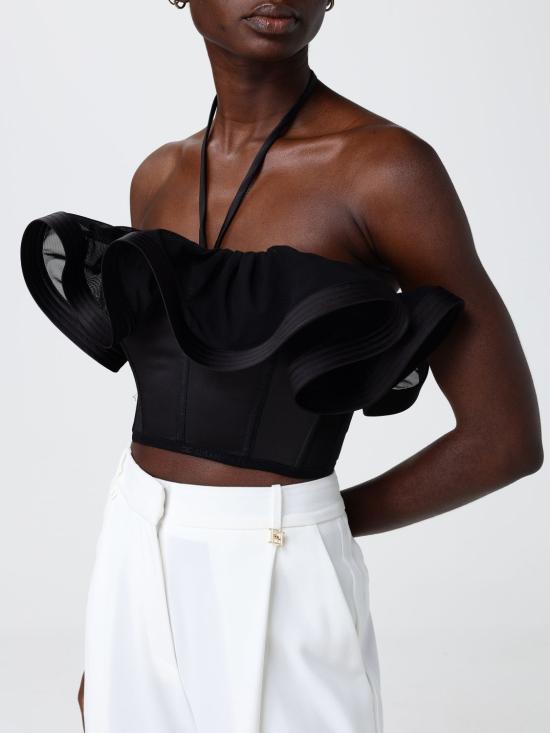 26SS 엘리자베타프랜치 민소매 티셔츠 TO03962E2 110 Black - ELISABETTA FRANCHI