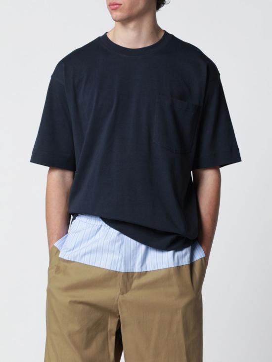 26SS 드리스 반 노튼 반팔 티셔츠 211103603 509 Blue - DRIES VAN NOTEN