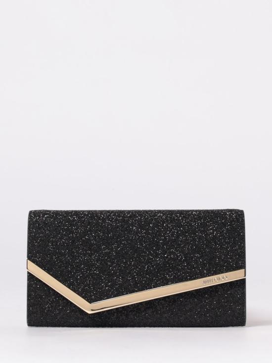 26SS 지미추 클러치/파우치 EMMIEGQI BLACK LIGHT GOLD Black