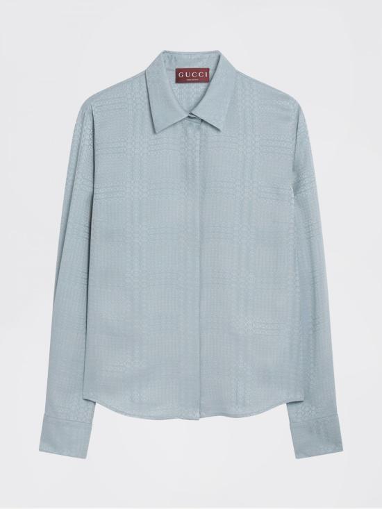 26SS 구찌 셔츠 858623ZAT90 4870 Gnawed Blue - GUCCI