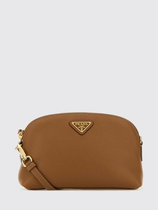 26SS 프라다 트라이앵글 로고 레더 숄더백 1NF0622DKV F03BH Brown