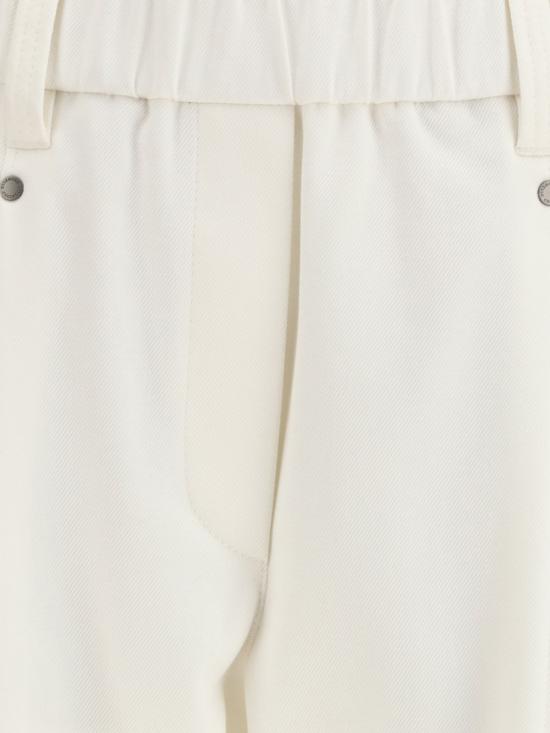 26SS 브루넬로 쿠치넬리 스트레이트 팬츠 MA126P8417 C1542 White - BRUNELLO CUCINELLI