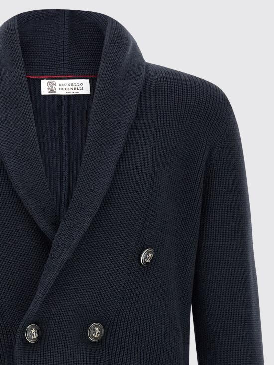 26SS 브루넬로 쿠치넬리 메탈 버튼 가디건 M2873346 C2425 Blue - BRUNELLO CUCINELLI