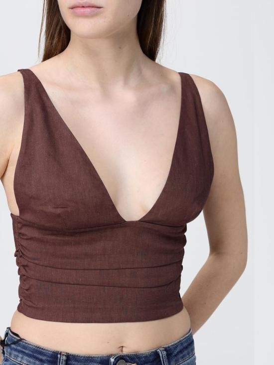 26SS 핑코 민소매 티셔츠 106567A34I L78 Brown - PINKO