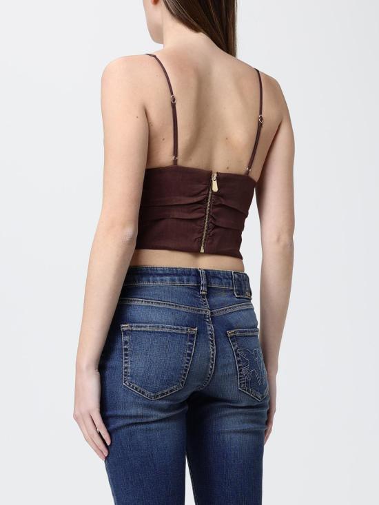 26SS 핑코 민소매 티셔츠 106567A34I L78 Brown - PINKO