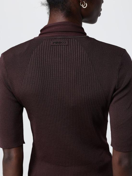 26SS 핑코 폴로 티셔츠 106316A347 L78 Brown - PINKO