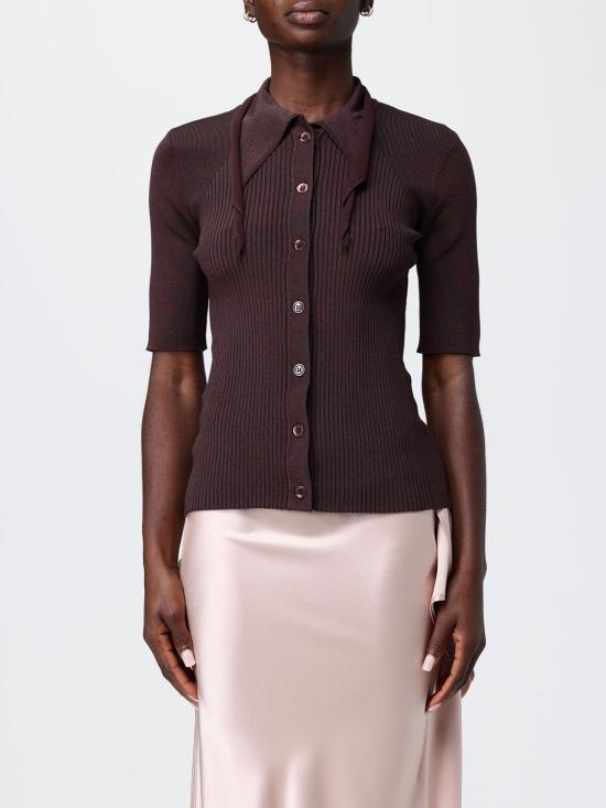 26SS 핑코 폴로 티셔츠 106316A347 L78 Brown