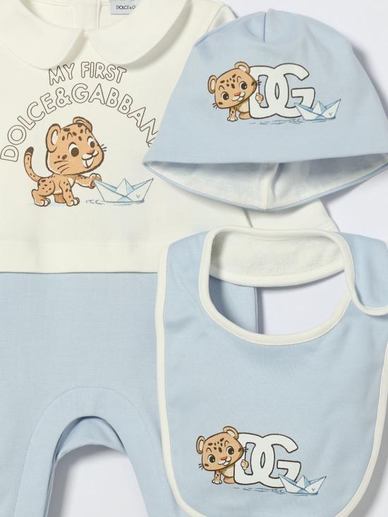 26SS [키즈] 돌체앤가바나 오버롤 L1JOBRG7PNK S9000 White - DOLCE & GABBANA