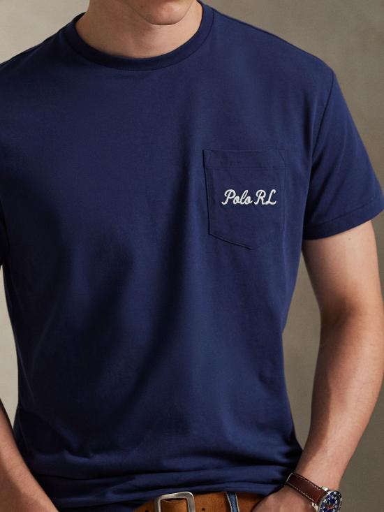 26SS 랄프 로렌 반팔 티셔츠 710B16610 001 Blue - RALPH LAUREN