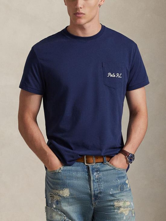 26SS 랄프 로렌 반팔 티셔츠 710B16610 001 Blue - RALPH LAUREN