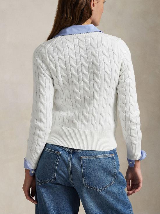 26SS 랄프 로렌 가디건 211971868 007 White - RALPH LAUREN