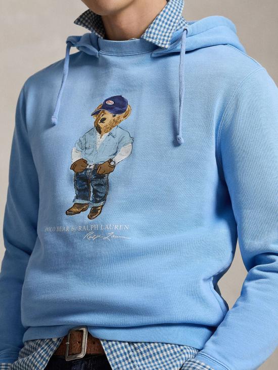 26SS 랄프 로렌 후드 티셔츠 710B14619 001 Clear Blue - RALPH LAUREN