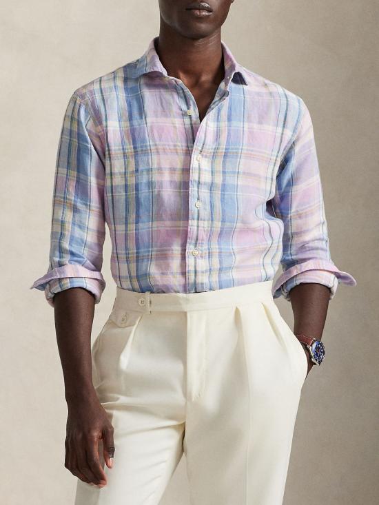 26SS 랄프 로렌 긴팔 셔츠 710B14315 002 Pink - RALPH LAUREN