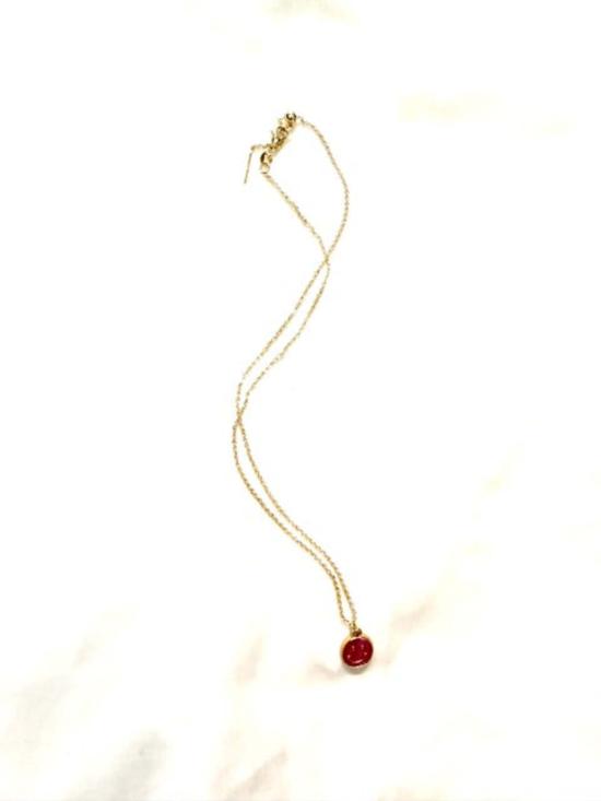  아머 앤 애로우즈 네크리스 스마일리 체인 목걸이 핑크/골드 도금 - ARMOR & ARROWS