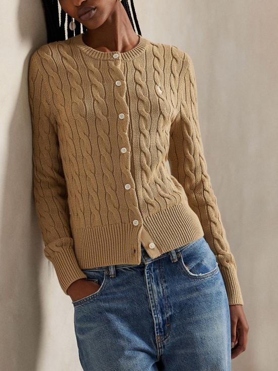 26SS 랄프 로렌 가디건 211971868 502 Kaki - RALPH LAUREN