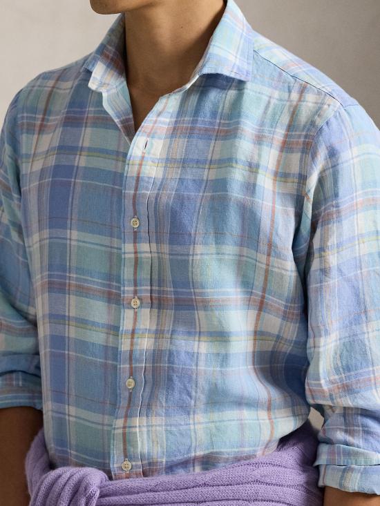 26SS 랄프 로렌 긴팔 셔츠 710B14315 001 Clear Blue - RALPH LAUREN