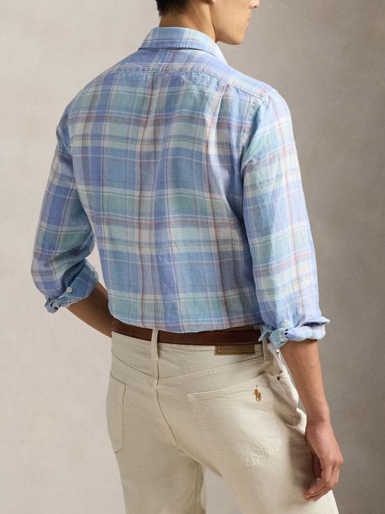 26SS 랄프 로렌 긴팔 셔츠 710B14315 001 Clear Blue - RALPH LAUREN