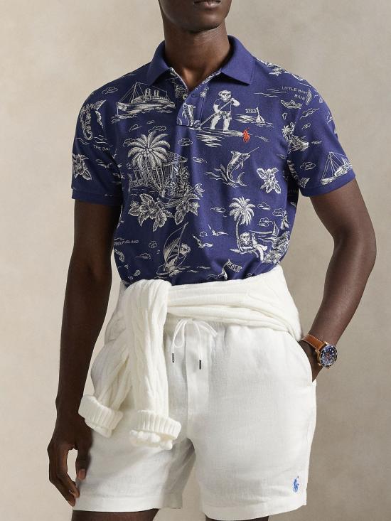 26SS 랄프 로렌 반팔 티셔츠 710B13971 001 Blue - RALPH LAUREN