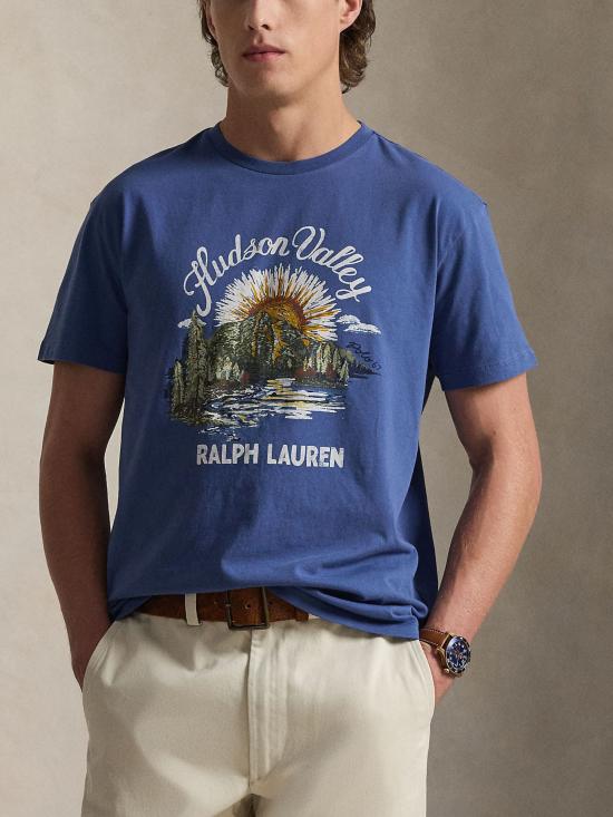 26SS 랄프 로렌 반팔 티셔츠 710P04881 003 Blue - RALPH LAUREN