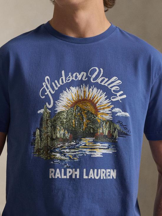 26SS 랄프 로렌 반팔 티셔츠 710P04881 003 Blue - RALPH LAUREN
