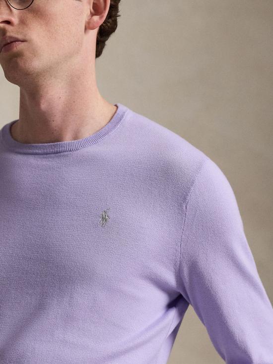 26SS 랄프 로렌 코튼 크루넥 스웨터 710890558 512 Lilac - RALPH LAUREN