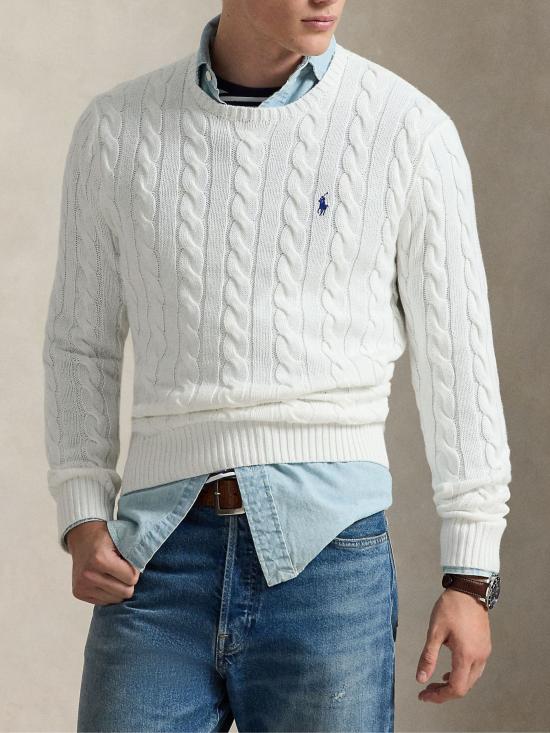 26SS 랄프 로렌 스웨터 710775885 033 White - RALPH LAUREN