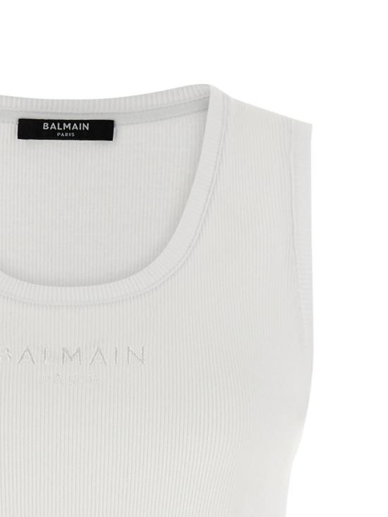 26SS 발망 민소매 티셔츠 GF0EB075BD10 GDI White - BALMAIN