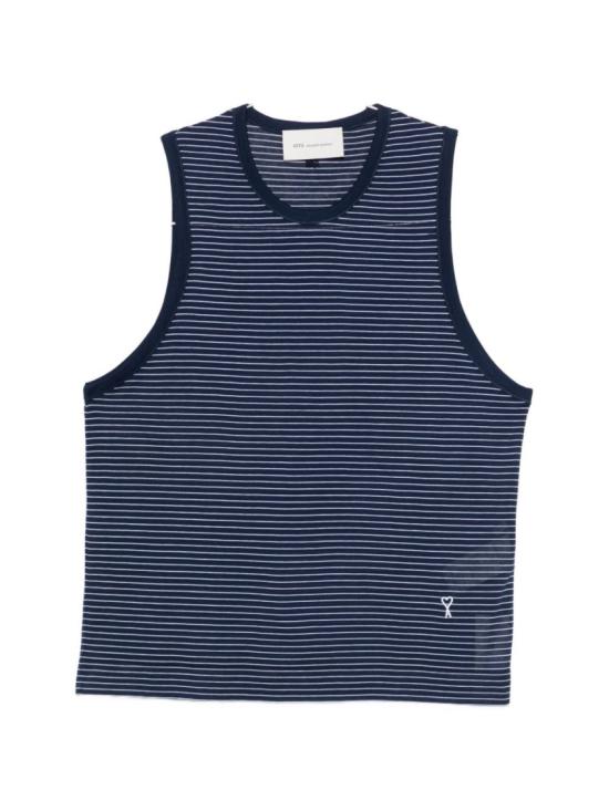 26SS 아미 민소매 티셔츠 HTP820 JE0212 A044 Blue