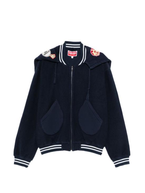 26SS 겐조 배지스 엠브로이더드 애프터후드 블루종 FG55BL5014MJ 76 Blue