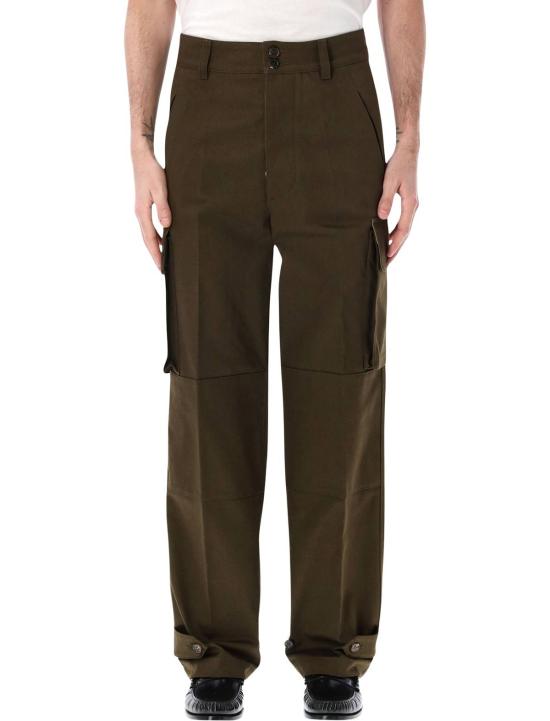  발렌티노 가라바니 스트레이트 팬츠 Vlogo Signature Militare 디테일의 Valentino Garavani 카고 팬츠