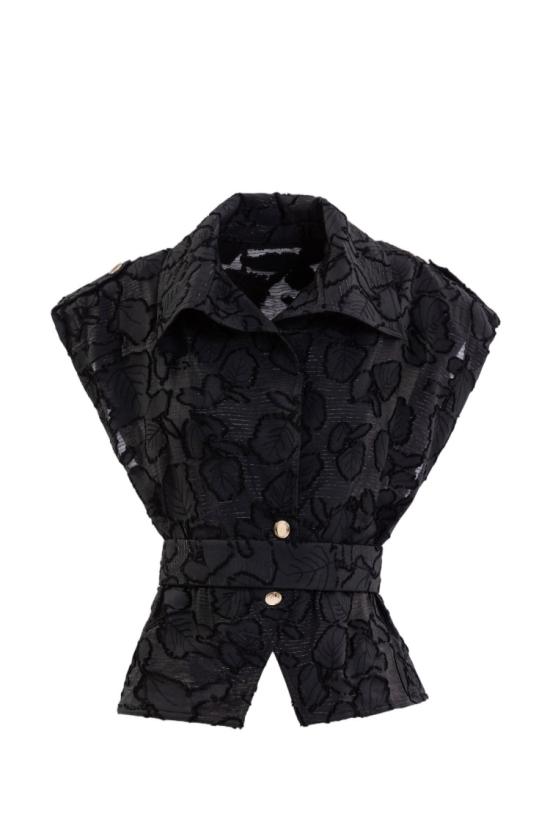  사이드 코베이시 수트 세트 질감이 있는 상의와 와이드 팬츠 - SAIID KOBEISY