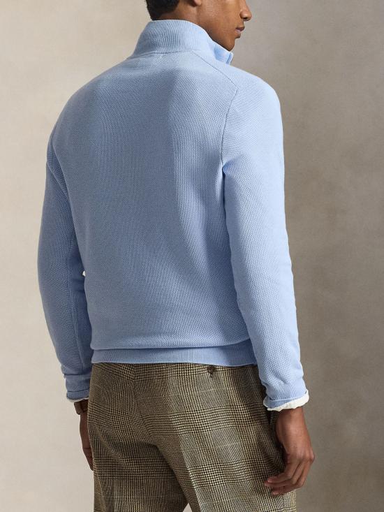 26SS 랄프 로렌 집업 니트 710932304 536 Clear Blue - RALPH LAUREN