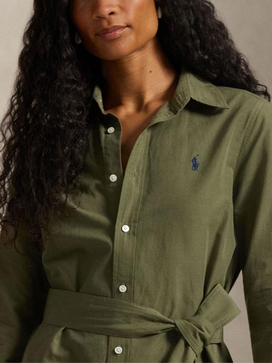 26SS 랄프 로렌 미디 원피스 211A96346 001 Green - RALPH LAUREN