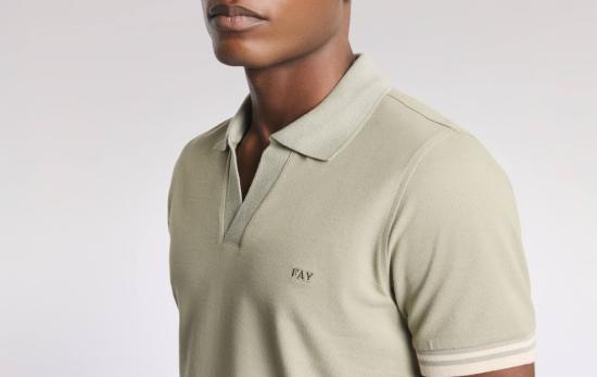 26SS 페이 폴로 티셔츠 NPMB252141STDWV618 Neutrals - FAY