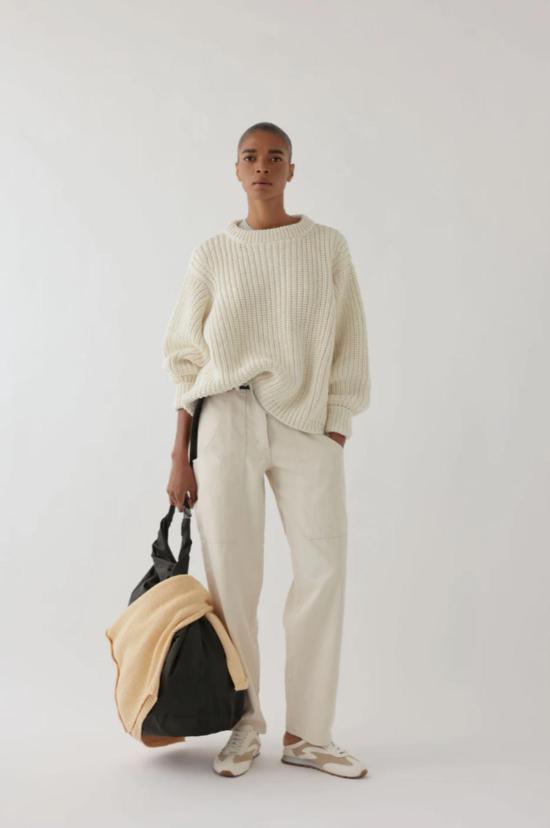  제임스 스트리트 코 스웨터 . 청키 로우 풀오버 - JAMES STREET CO.