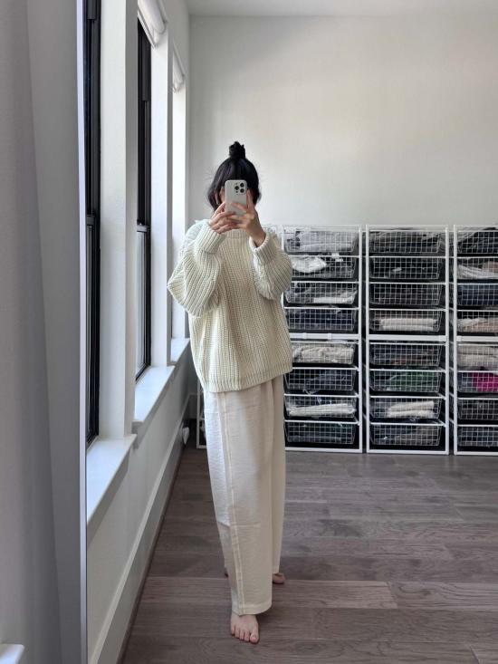  제임스 스트리트 코 스웨터 . 청키 로우 풀오버 - JAMES STREET CO.